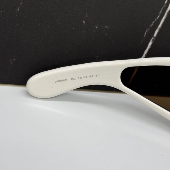 NEW LOEWE LW40108I 25G, LOEWE UNISEX SUNGLASSES WHITE GOLD - Picture 13 of 15